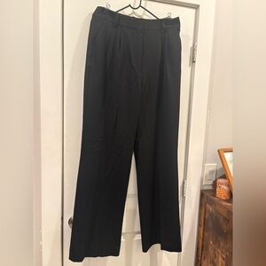 Favorite Daughter Black Wide-Leg Trousers with Clean Front